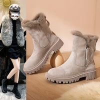 Women's Boots with Fluffy Lining and Zip | L&S - 1 - London-stylehouse.com