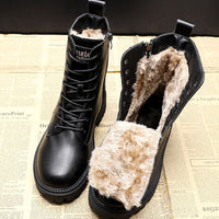 Women's Ankle Boots with Warm Lining and Lacing | L&S - 1 - London-stylehouse.com