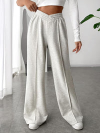 Wide Leg Trousers for Women with Elastic Waist and Relaxed Fit - 1 - London-stylehouse.com