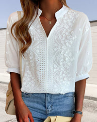 Ella – Elegant Embroidered Blouse - Image 1