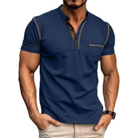 Noah – Men's Short-Sleeve Henley T-Shirt with Chest Pocket