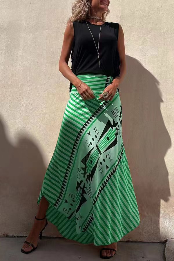Stefanie – Women’s Elastic Waist Maxi Skirt - Image 17