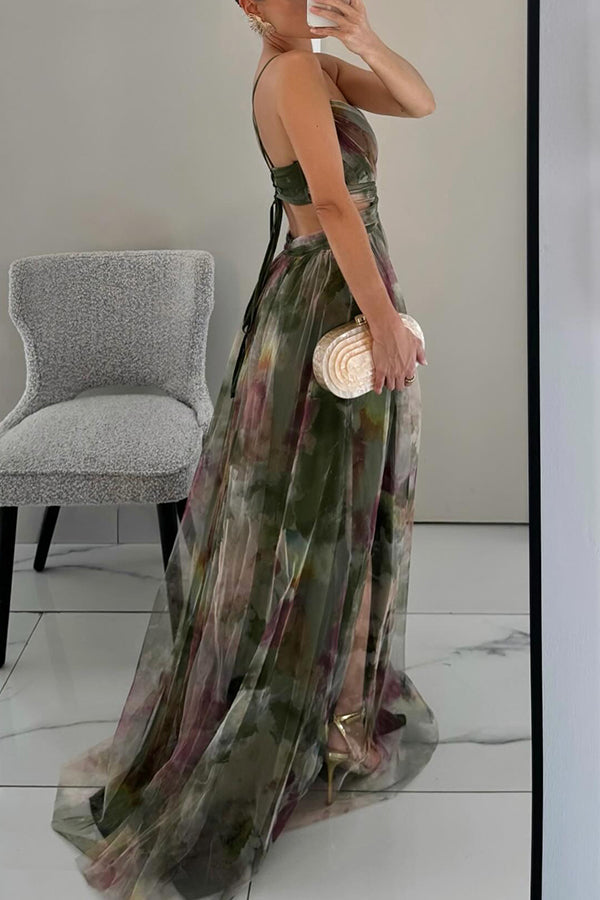 Nicole – Women Elegant Pleated Maxi Dress - Image 2