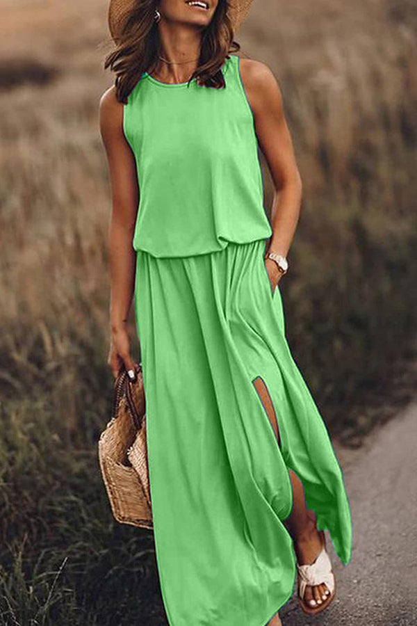 Katrin – Women Loose Fit Slit Maxi Dress - Image 10