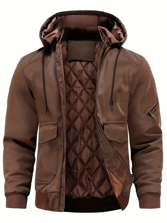 Jonas – Men’s Quilted Hooded Utility Jacket