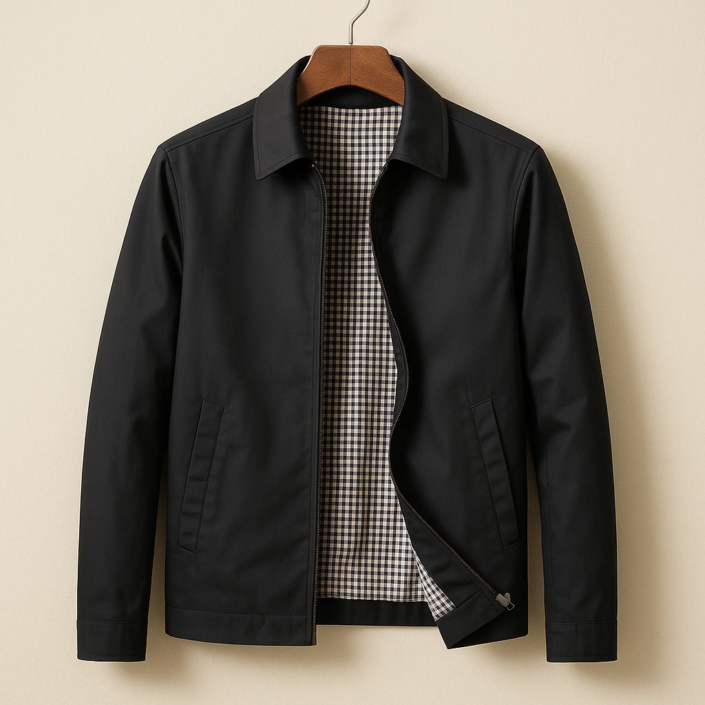 Casual men’s jacket in a slim-fit cut with a zip - J&B; - 1 - London-stylehouse.com