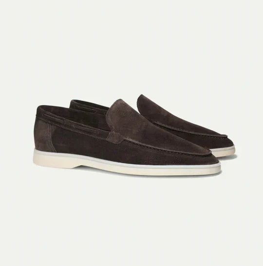 Lukas suede loafers in dark brown