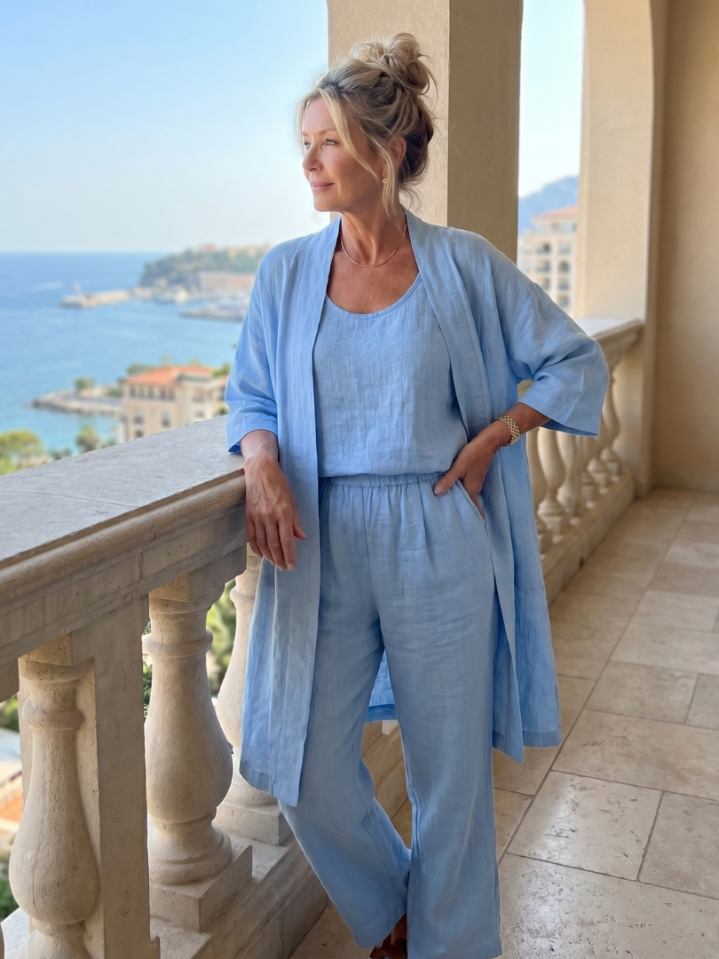 Two-piece set comprising a loose-fitting top and trousers for women - J&B; - 11 - London-stylehouse.com