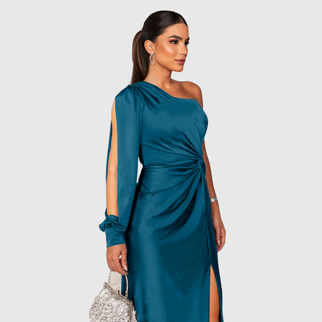 Sarah – Elegant One-Shoulder Evening Dress - Image 2