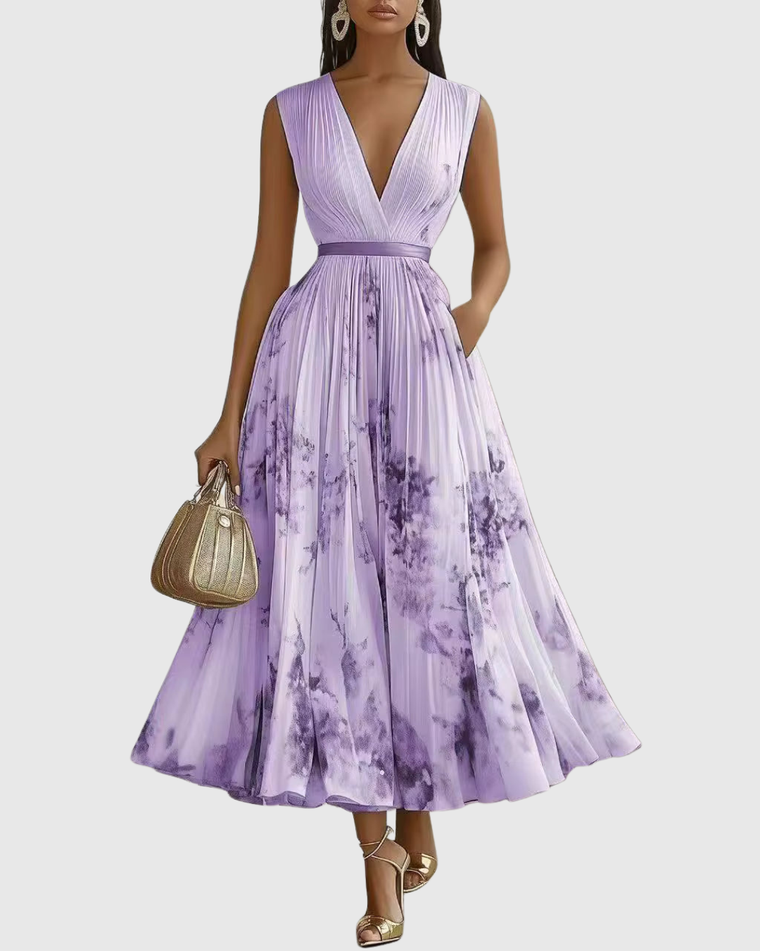 Lea – Elegant Pleated Maxi Dress - Image 15