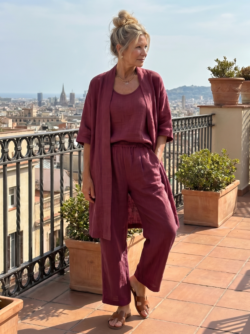Two-piece set comprising a loose-fitting top and trousers for women - J&B; - 14 - London-stylehouse.com