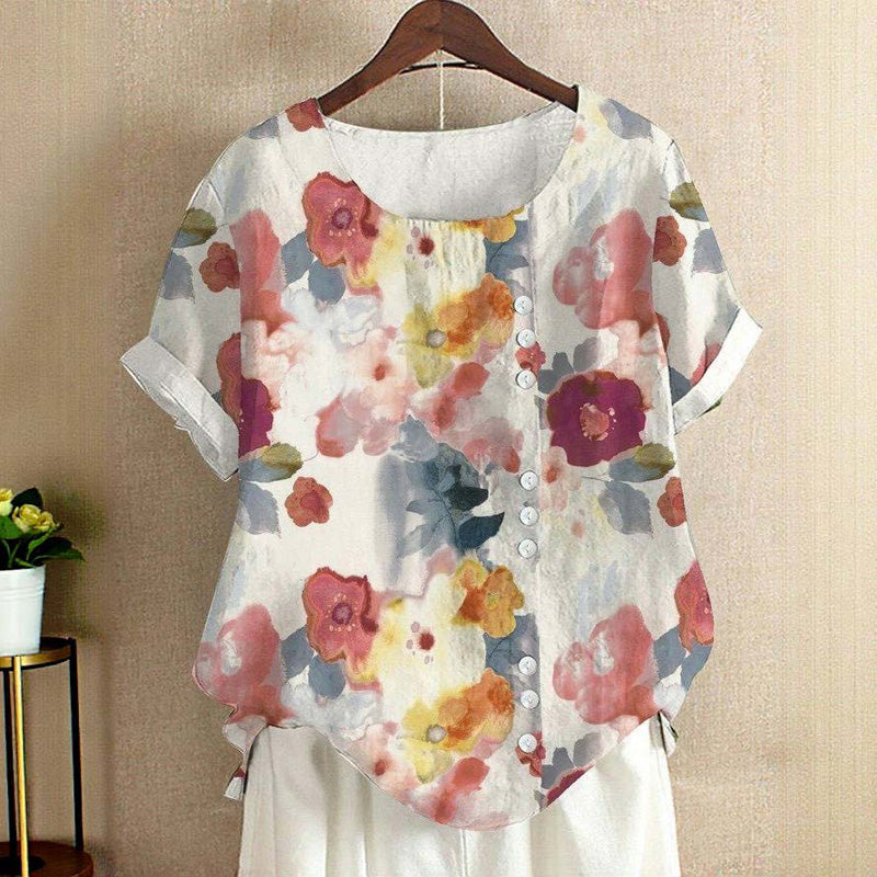 Ingrid – Floral Button-Up Blouse - Image 2