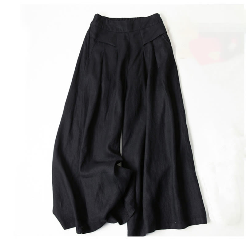 Stefanie women wide leg trousers in black