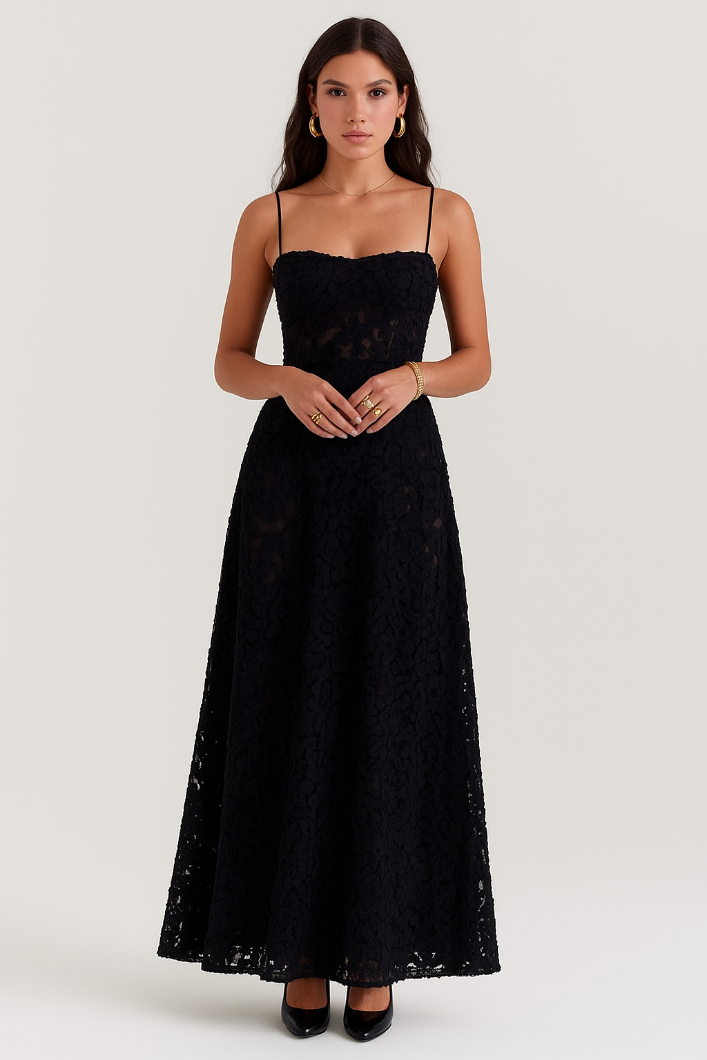 Lara – Elegant Corset Lacing and Floral Dress for Women - Image 15