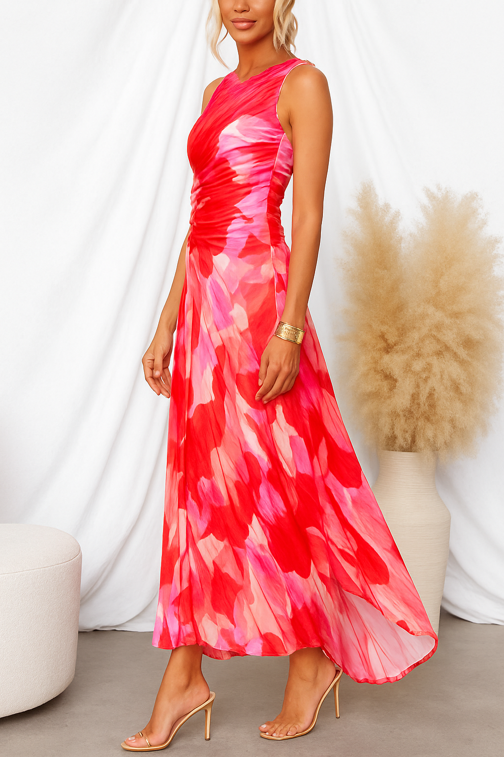Christa – Elegant Pleated Summer Dress for Women - Image 3