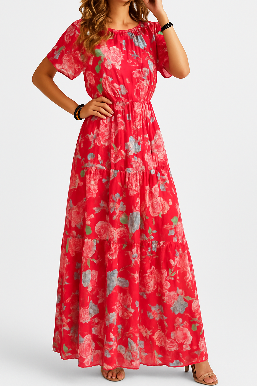 Ines – Elegant Vibrant Floral Dress for Women - Image 7