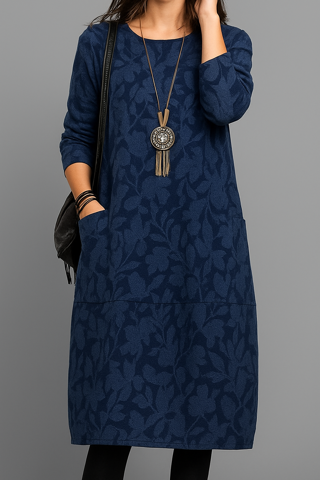 Gabriele – Casual round-neck Dress for Women - Image 3