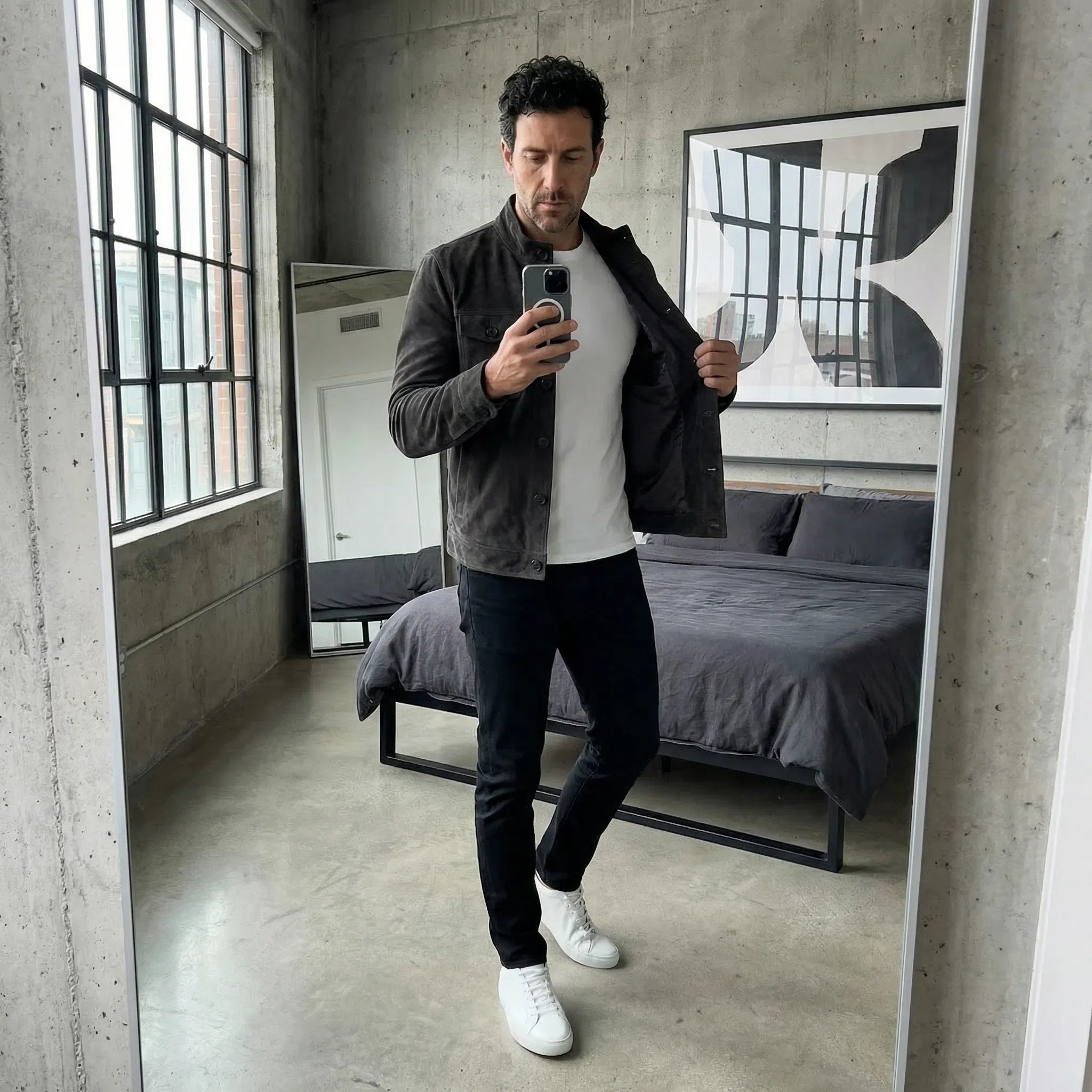 Men’s utility jacket, relaxed fit with button fastening - J&B; - 10 - London-stylehouse.com