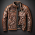 Men’s leather jacket – Structured fit with quilted shoulders - J&B; - 2 - London-stylehouse.com