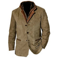 Men’s utility-style jacket with a contrasting collar - J&B; - 2 - London-stylehouse.com