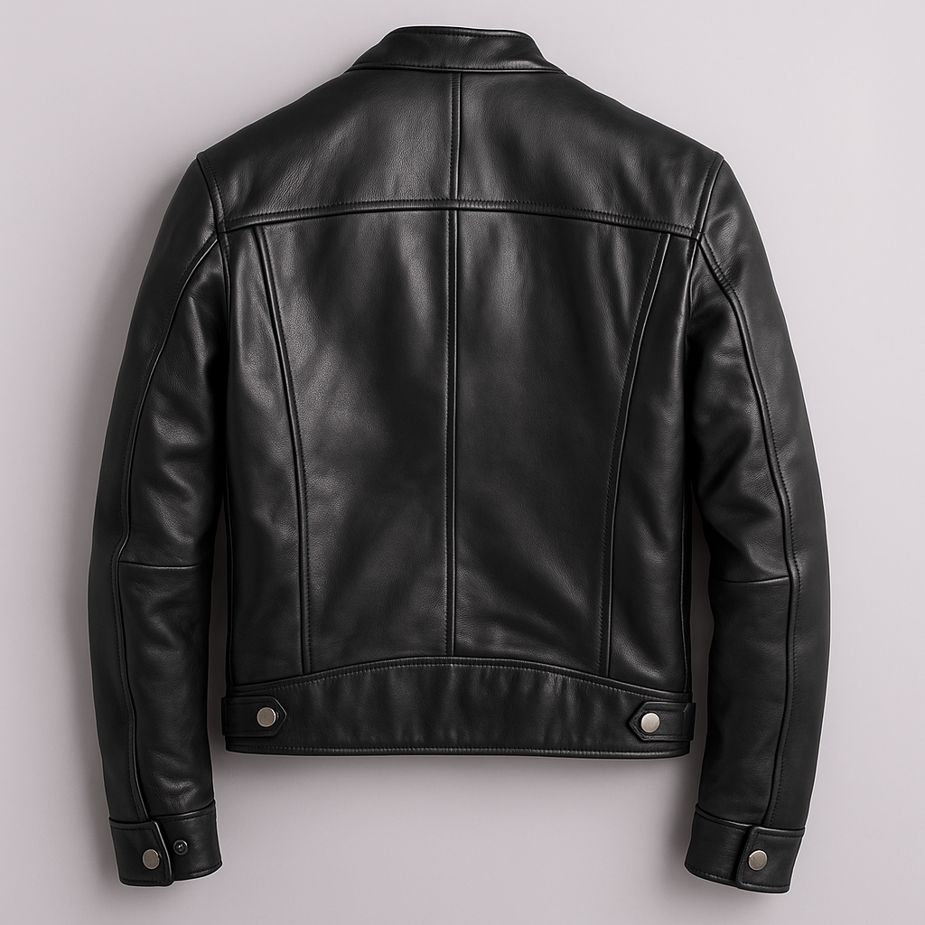 Men’s leather jacket – Classic fit with a textured look - J&B; - 5 - London-stylehouse.com