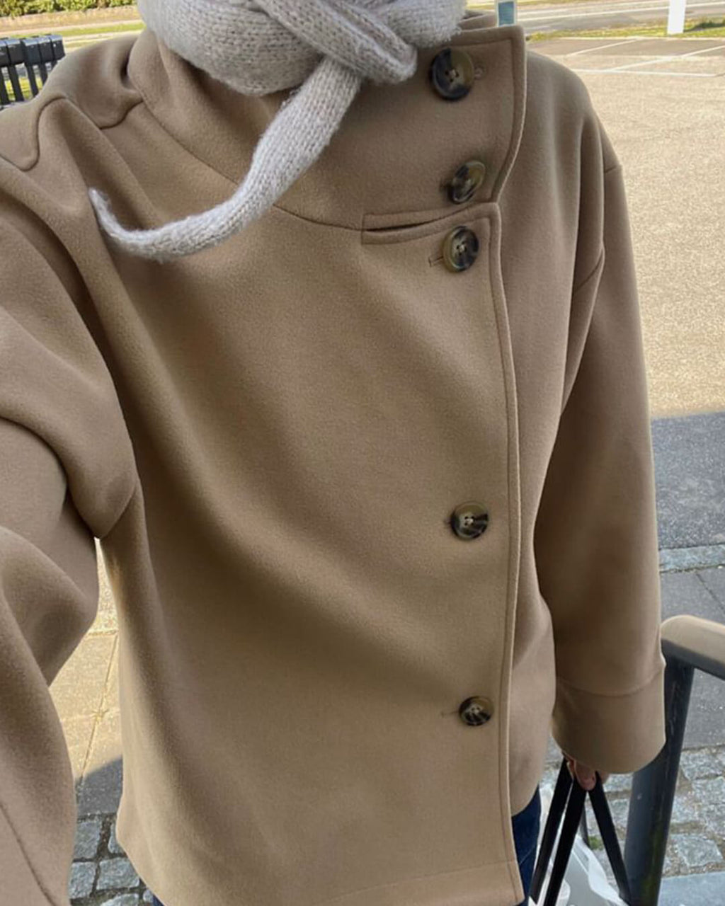 Women’s jacket with a high collar and a loose fit - J&B; - 6 - London-stylehouse.com