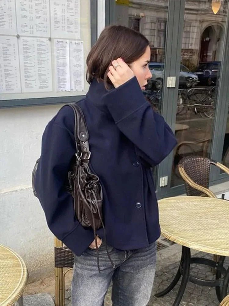 Women’s jacket with a high collar and a loose fit - J&B; - 17 - London-stylehouse.com