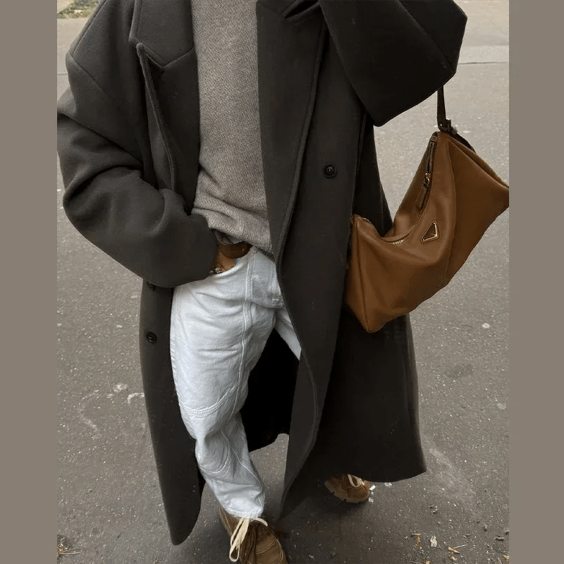Long women’s jacket with a loose fit and wide lapels - J&B; - 3 - London-stylehouse.com
