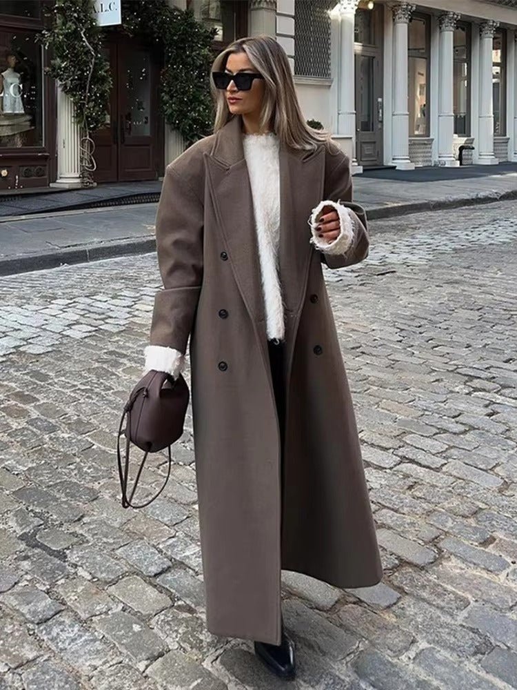 Long women’s jacket with a loose fit and wide lapels - J&B; - 4 - London-stylehouse.com