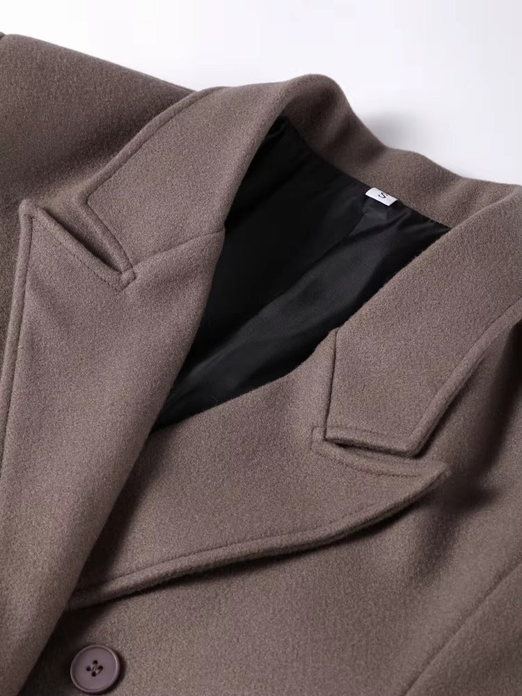 Long women’s jacket with a loose fit and wide lapels - J&B; - 11 - London-stylehouse.com