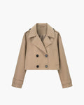 Short women’s jacket with a double-breasted design and belt - J&B; - 1 - London-stylehouse.com