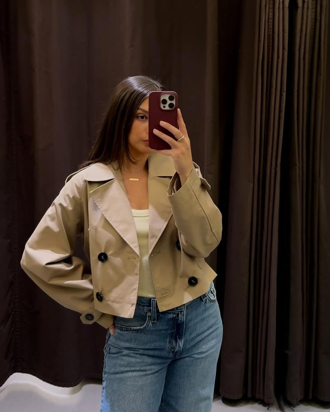 Short women’s jacket with a double-breasted design and belt - J&B; - 2 - London-stylehouse.com