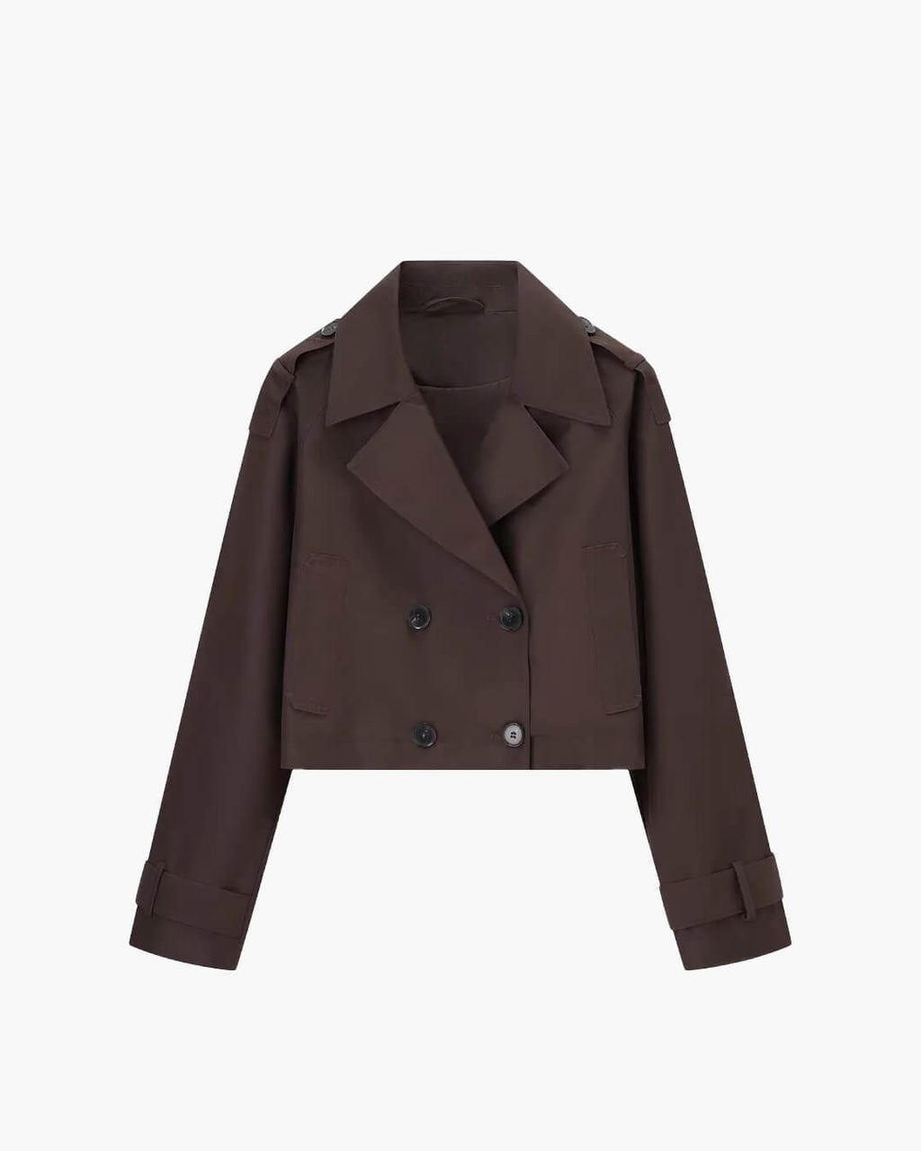 Short women’s jacket with a double-breasted design and belt - J&B; - 7 - London-stylehouse.com