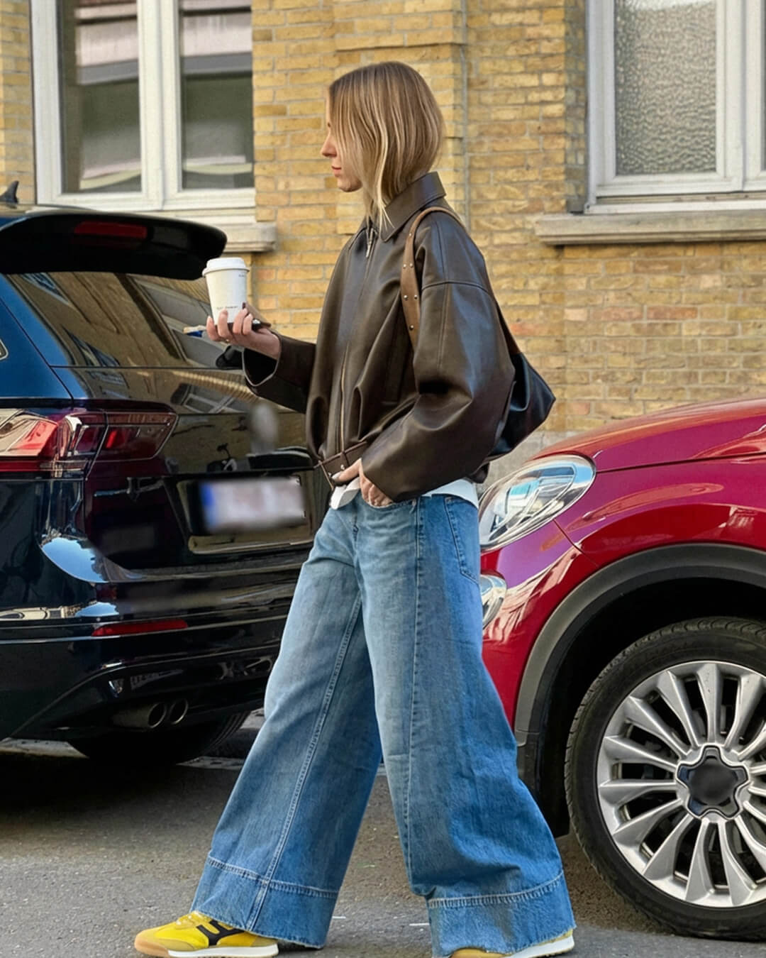 Women’s bomber jacket with belt and oversized fit - J&B; - 6 - London-stylehouse.com