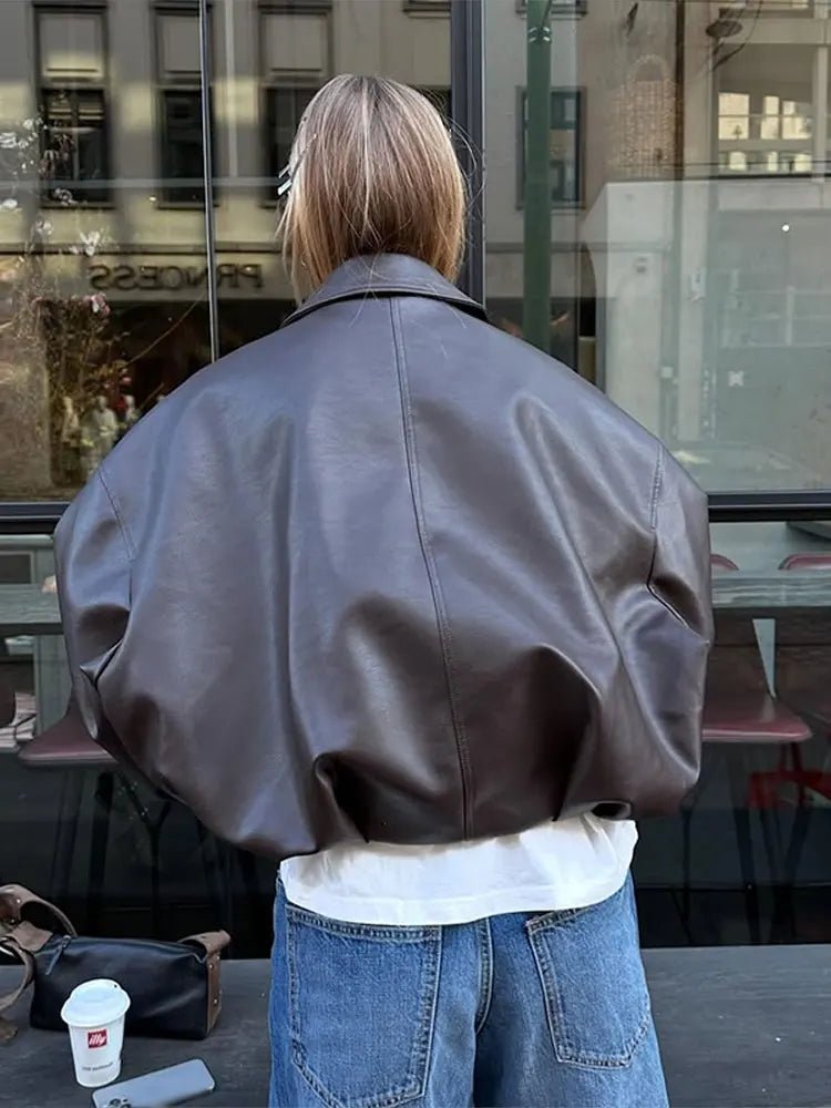 Women’s bomber jacket with belt and oversized fit - J&B; - 7 - London-stylehouse.com