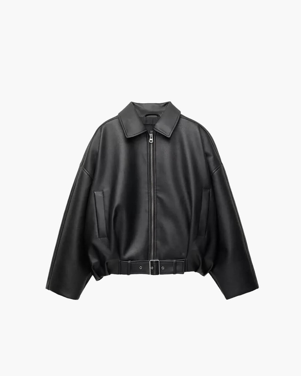 Women’s bomber jacket with belt and oversized fit - J&B; - 9 - London-stylehouse.com