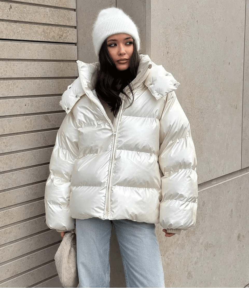 Women’s down jacket, cropped fit, shiny finish - J&B; - 15 - London-stylehouse.com