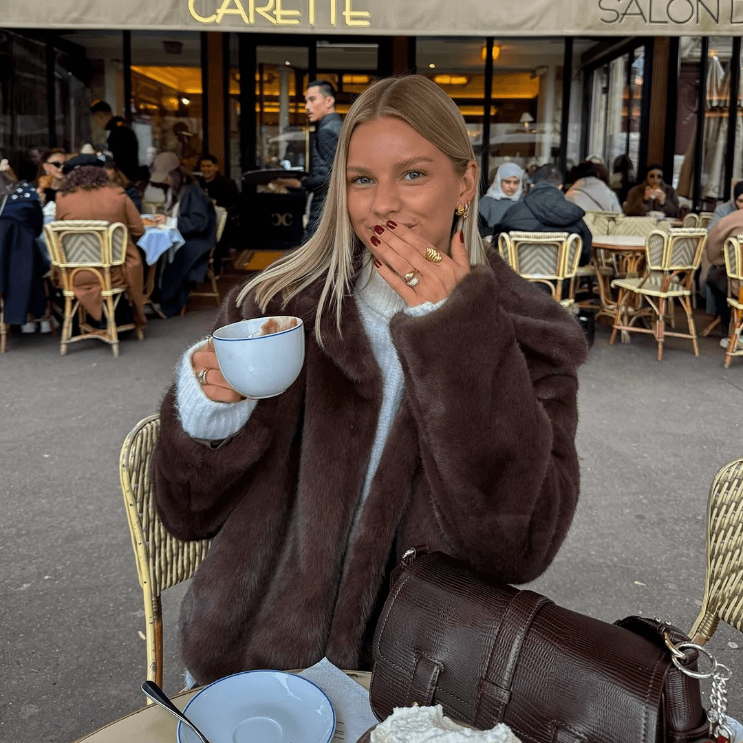 Women’s faux fur jacket, cropped, soft and elegant - J&B; - 3 - London-stylehouse.com