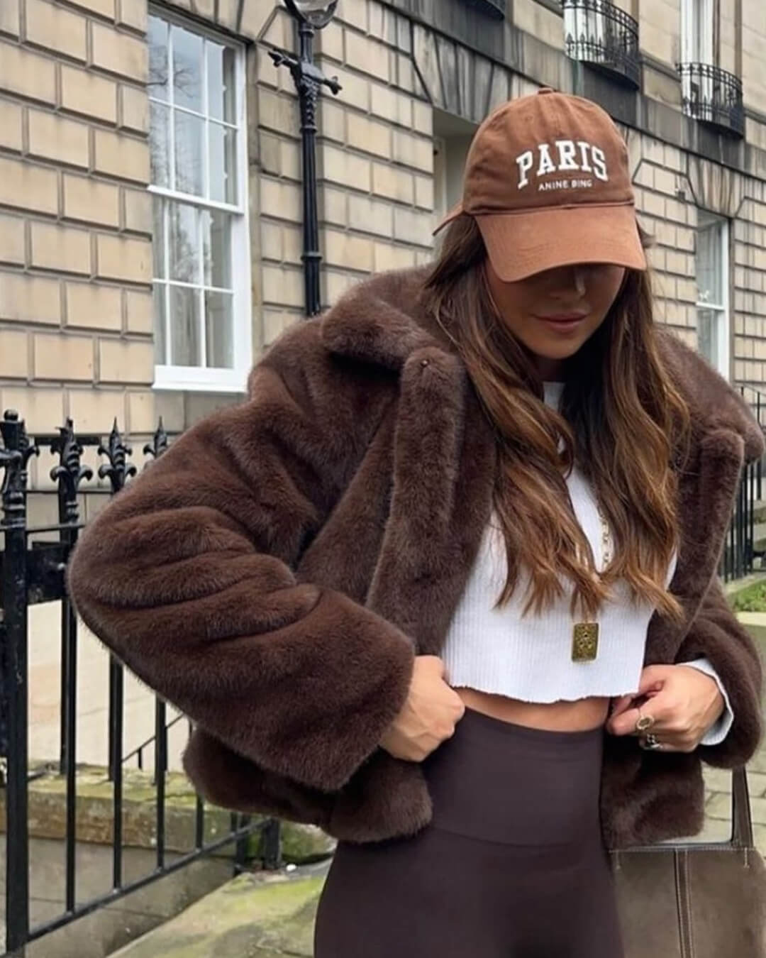 Women’s faux fur jacket, cropped, soft and elegant - J&B; - 5 - London-stylehouse.com