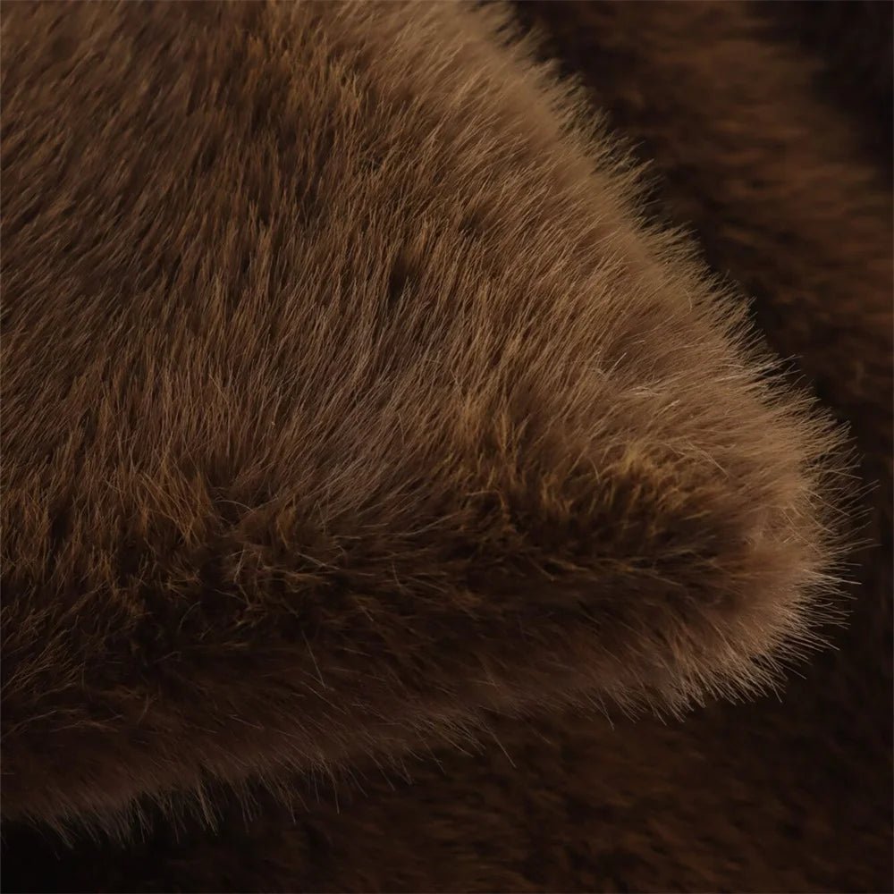 Women’s faux fur jacket, cropped, soft and elegant - J&B; - 6 - London-stylehouse.com
