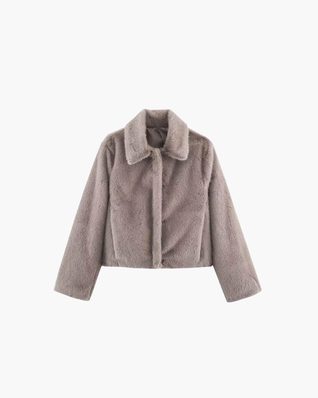 Women’s faux fur jacket, cropped, soft and elegant - J&B; - 12 - London-stylehouse.com