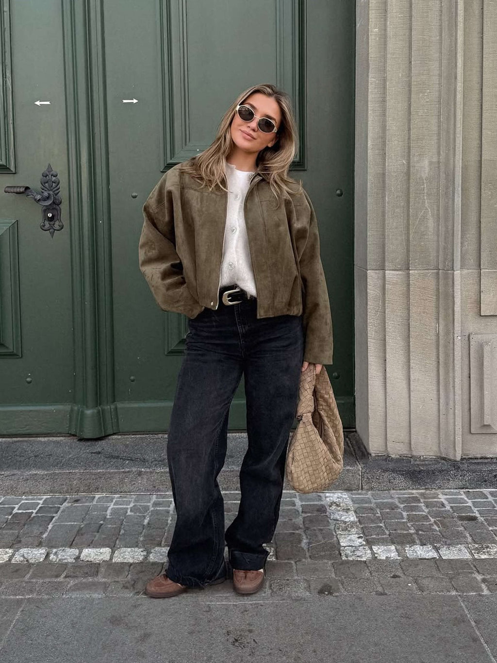 Women’s bomber jacket, oversized fit with zip - J&B; - 3 - London-stylehouse.com