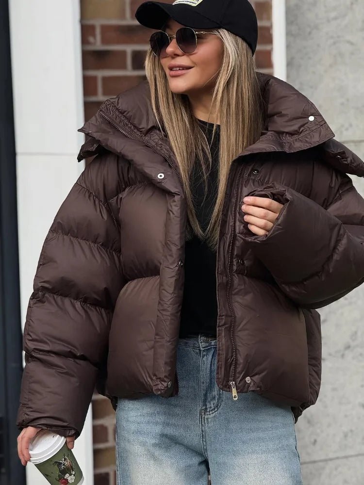 Women’s cropped puffer jacket with zip - J&B; - 6 - London-stylehouse.com