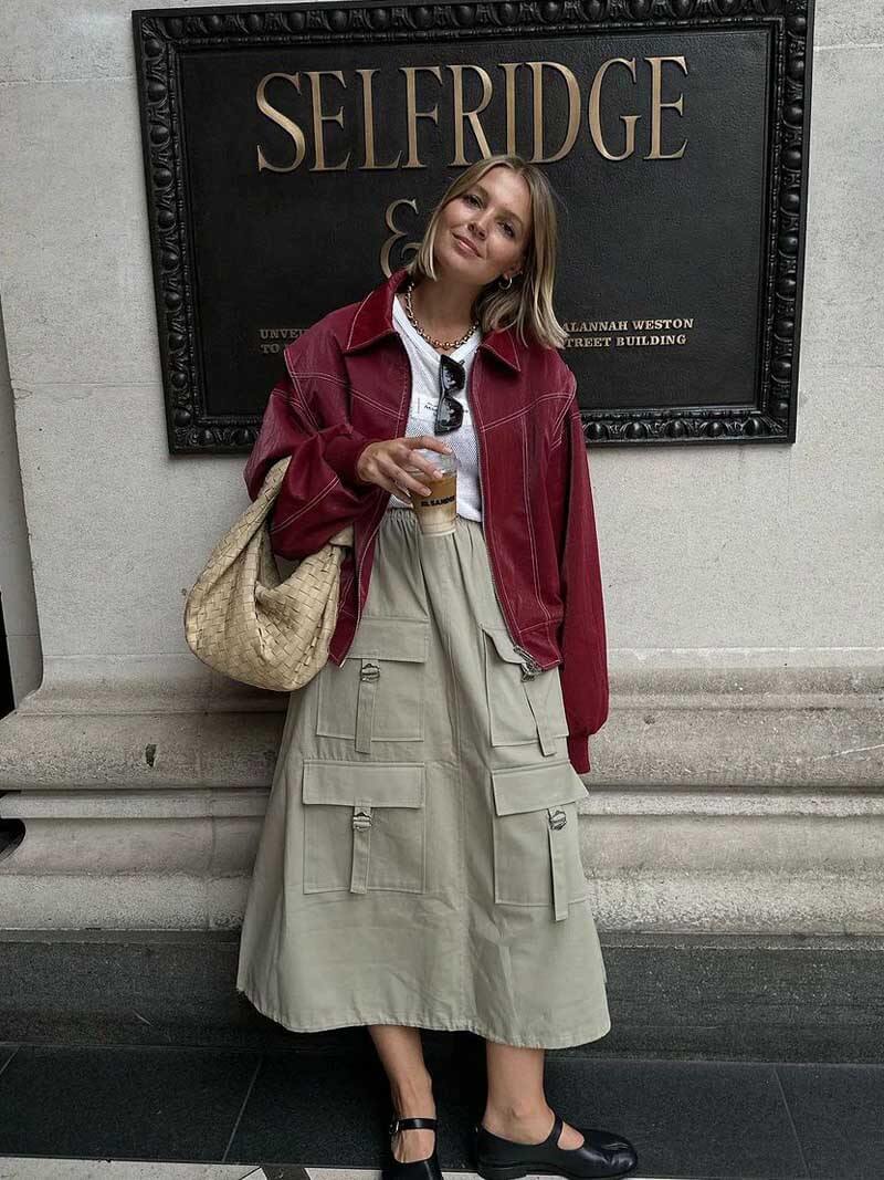 Women’s bomber jacket, oversized fit with zip - J&B; - 3 - London-stylehouse.com