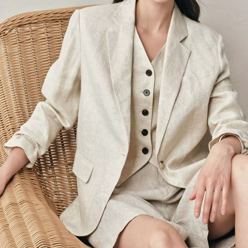 Women’s blazer in a relaxed fit with notched lapels - J&B; - 8 - London-stylehouse.com