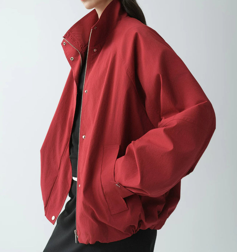 Women’s bomber jacket, relaxed fit, with a practical zip - J&B; - 3 - London-stylehouse.com