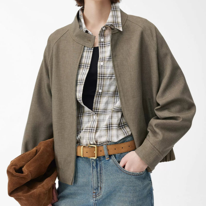 Women’s zip-up bomber jacket with a relaxed fit - J&B; - 3 - London-stylehouse.com