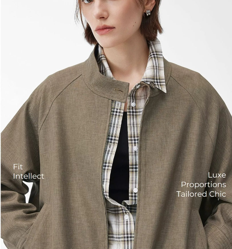 Women’s zip-up bomber jacket with a relaxed fit - J&B; - 5 - London-stylehouse.com