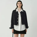 Short women’s jacket with a relaxed fit and front pockets - J&B; - 4 - London-stylehouse.com