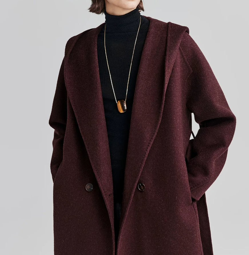 Women’s jacket with hood and waist belt - J&B; - 5 - London-stylehouse.com